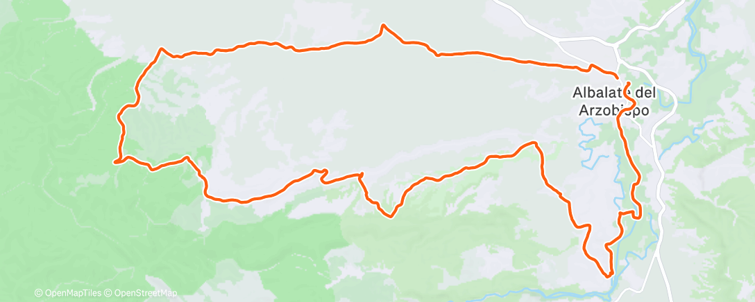 Map of the activity, Bicicleta de montaña matutina