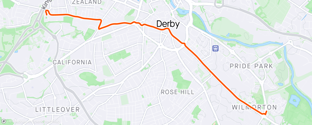 Map of the activity, Run/walk to work