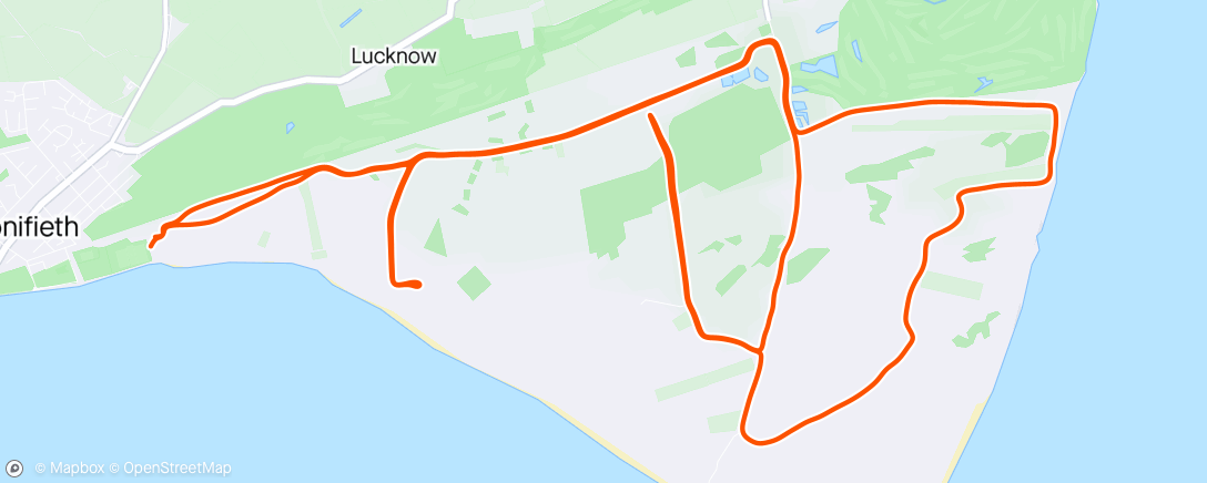 Mapa da atividade, Barry Buddon Half Marathon