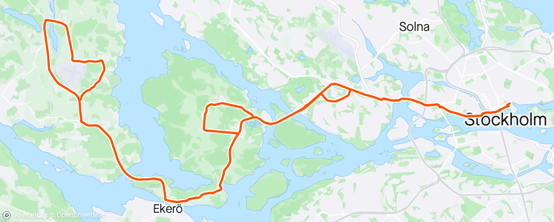 Mapa da atividade, Pretty sure I rode past a Swedish prison? Or two?