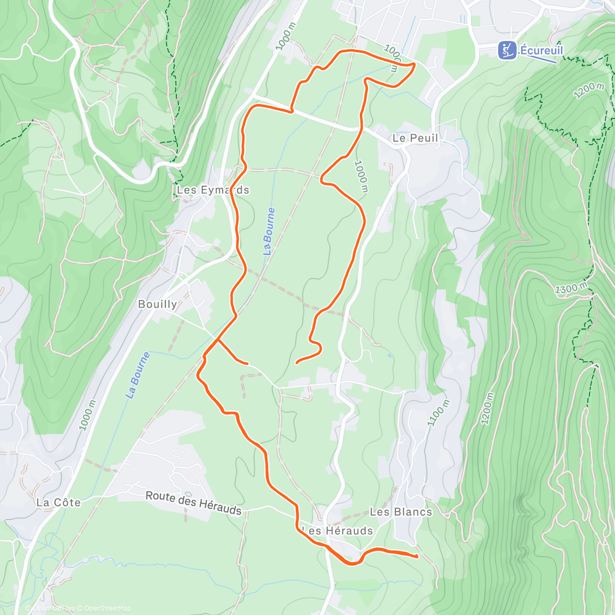 Map of the activity, La fin du val de Lans 🥵