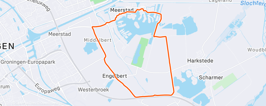 Map of the activity, Namiddagloop