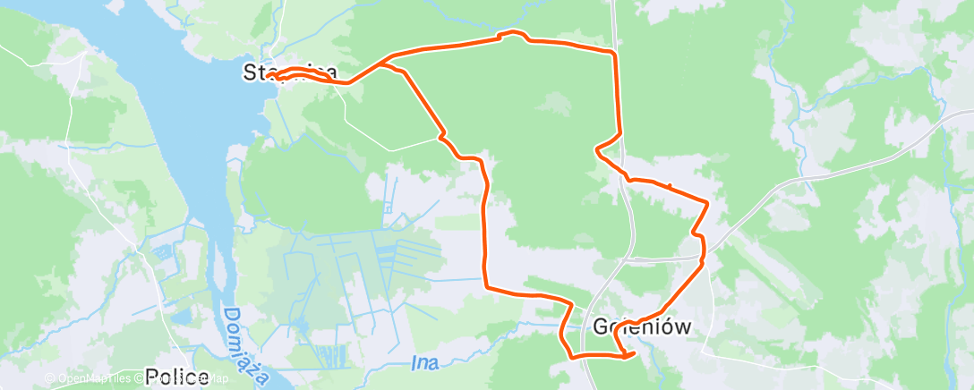 Map of the activity, Gravel ride