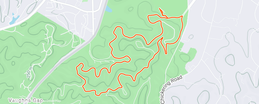 Map of the activity, Morning Run