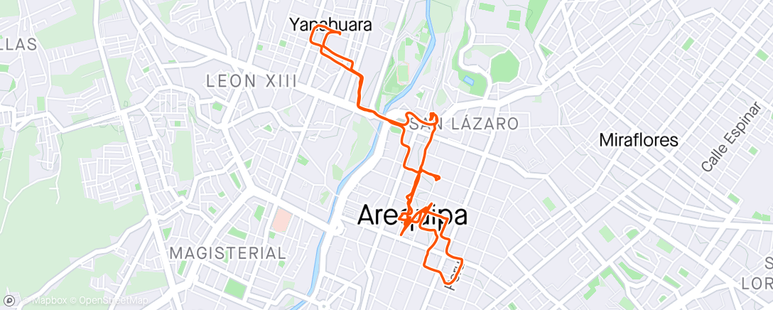 Map of the activity, 20240429 - Rondje Arequipa