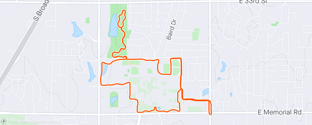 Map of the activity, Morning Run Working on cadence
