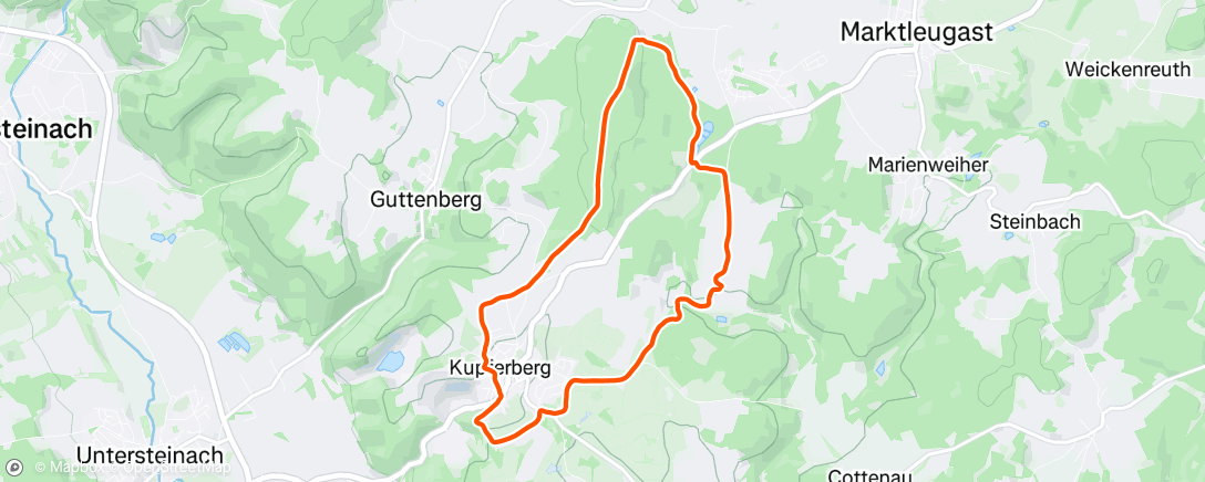 Map of the activity, Lauf am Nachmittag
