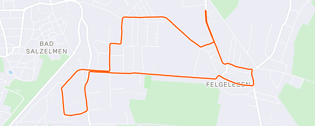 Map of the activity, Lauf am Nachmittag