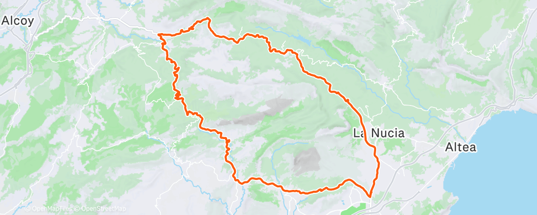 Map of the activity, Lunch Ride