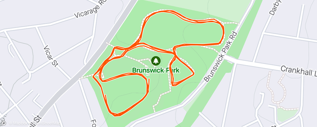 Mapa da atividade, Brunswick Park, Wednesbury
