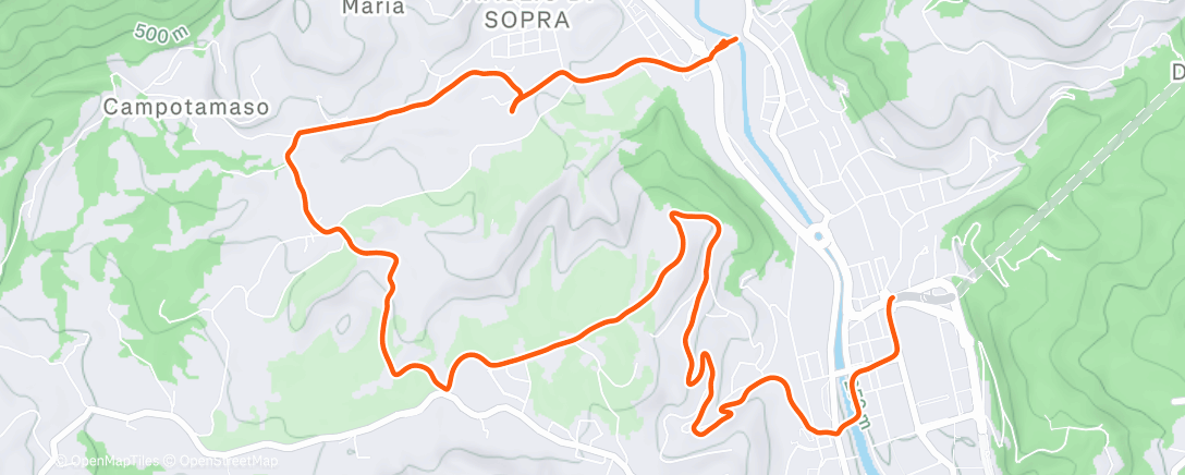 Map of the activity, Trail dei saluti 👋🏻