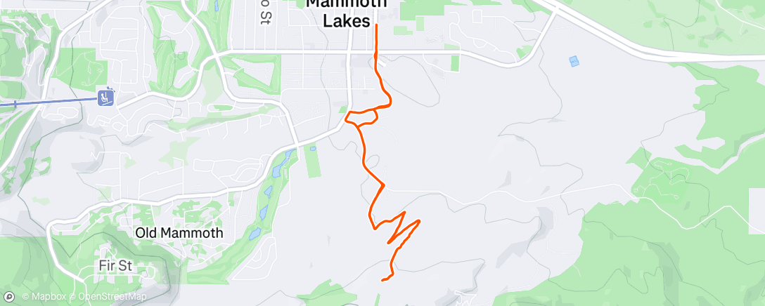 Map of the activity, Work lunch run
