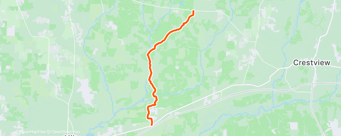 Map of the activity, Morning Trail Run