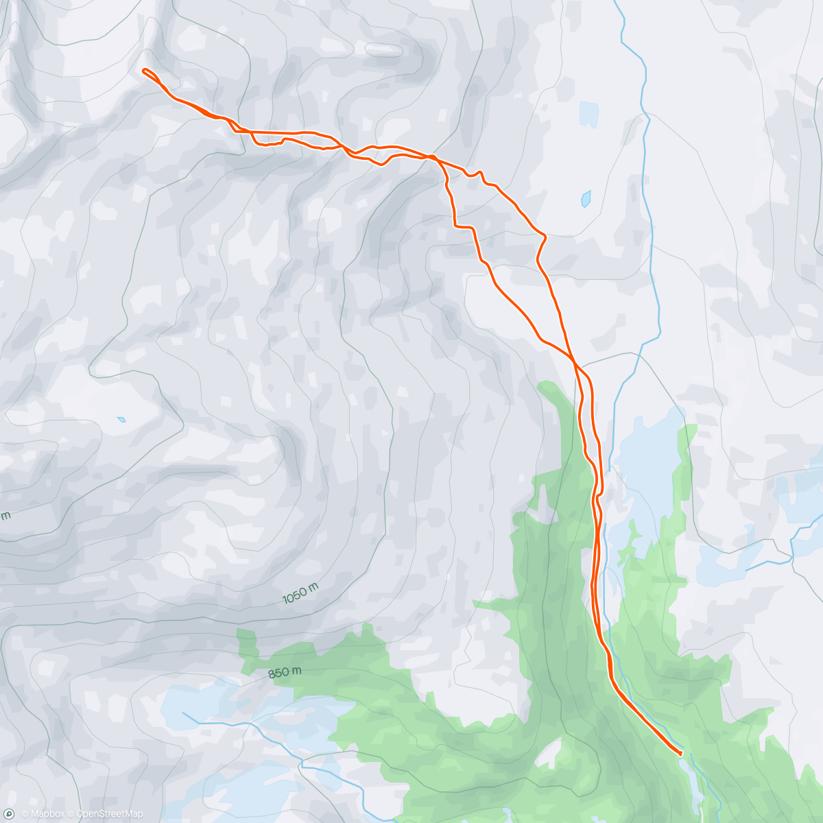 Map of the activity, Stavafjellet frå Hugsdalen
