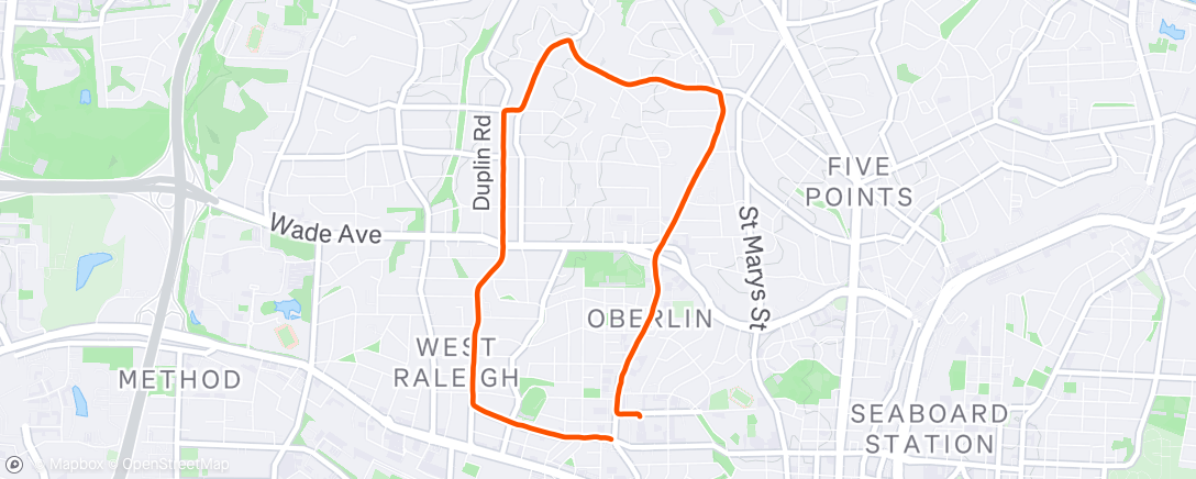 Map of the activity, Morning Run