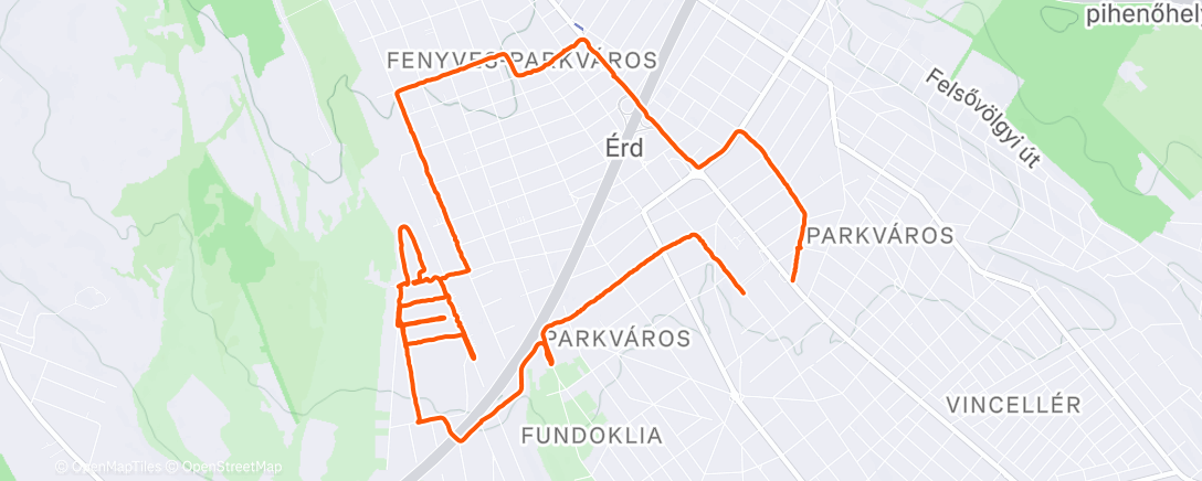 Map of the activity, Afternoon Walk