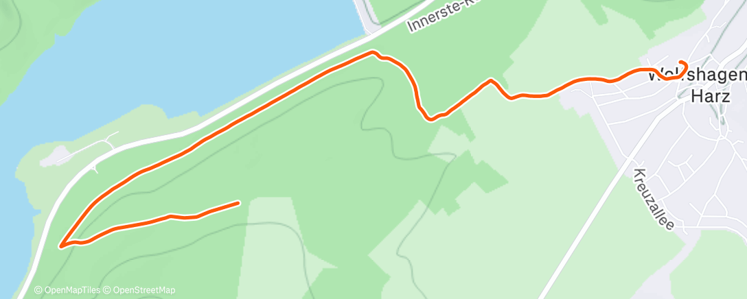 Map of the activity, Lauf am Morgen