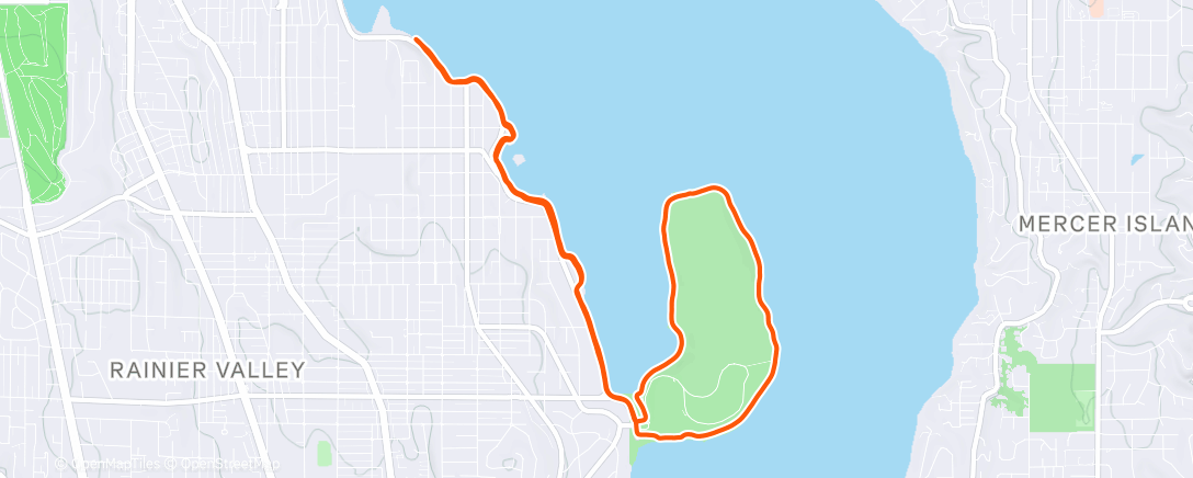 Map of the activity, brisk run