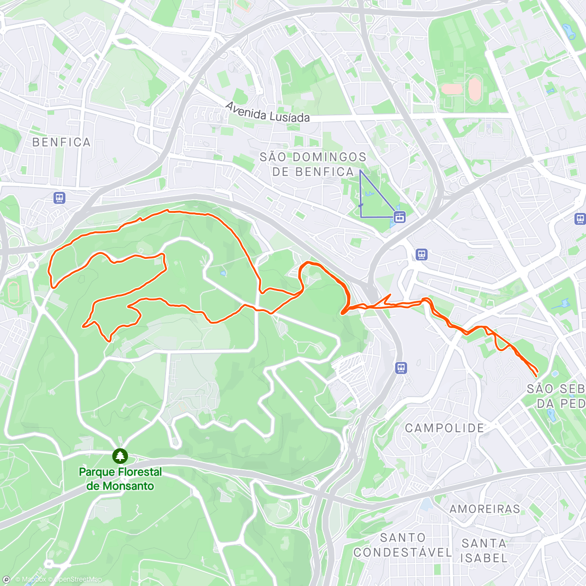 Map of the activity, Lisboa Eco Trail 🌋🤪🤣