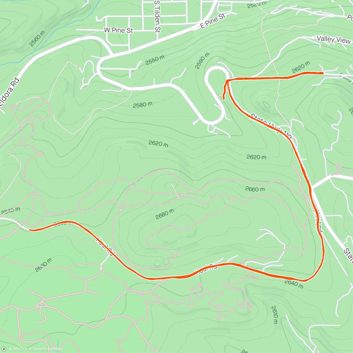 Map of the activity, Arm sling hill intervals! There may be reasons to doubt me, but I hope no one ever doubts my toughness 🧡😂