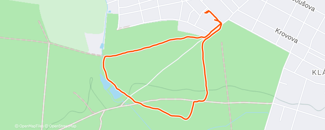 Map of the activity, Morning Trail Run