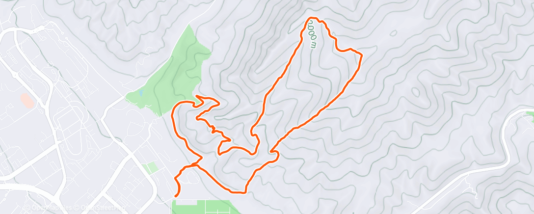 Map of the activity, Lunch Trail Run