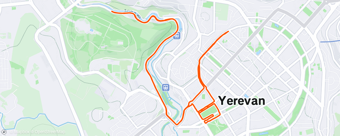 Map of the activity, Утренний забег