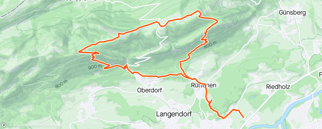 Carte de l'activité Weissenstein loop
