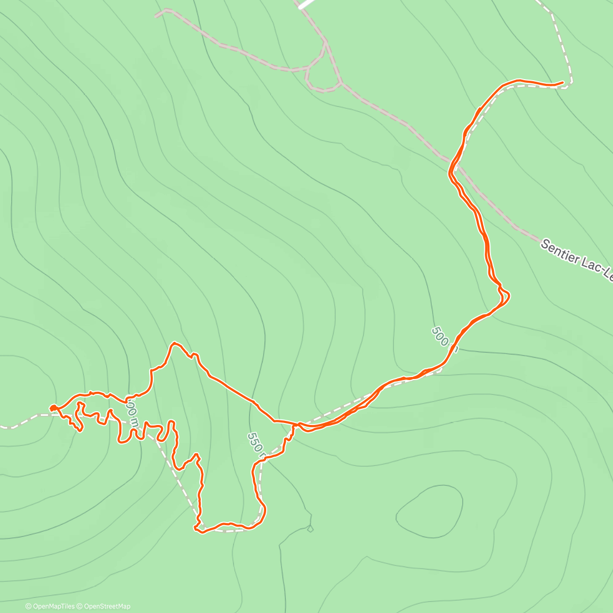 Map of the activity, Afternoon Backcountry Ski