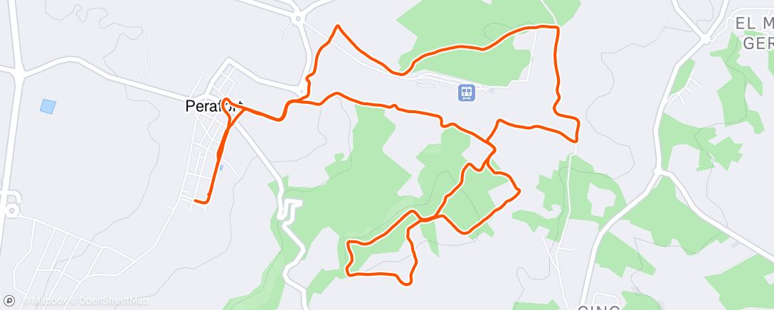 Map of the activity, Afternoon Trail Run