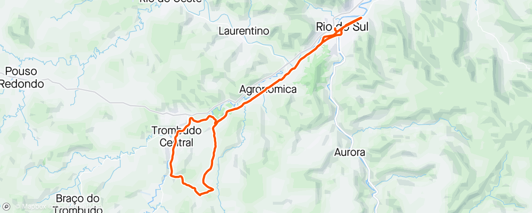 Map of the activity, Trombudo central/sabugueiro