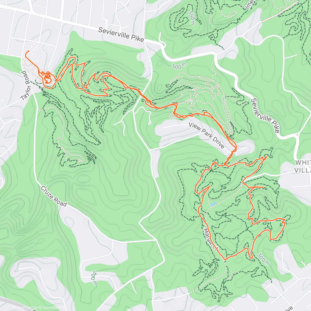 Map of the activity, Baker creek mini shred