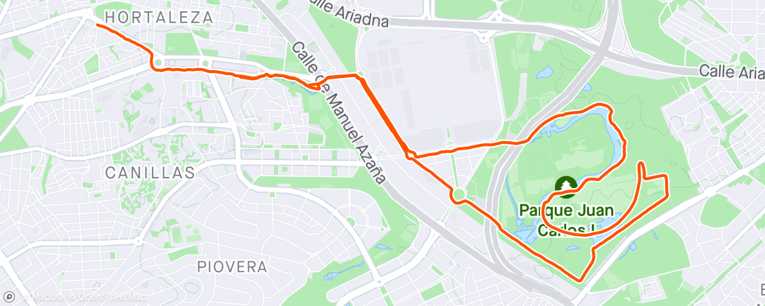 Map of the activity, Morning Run