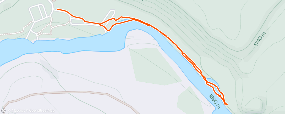 Map of the activity, Little hole - green river