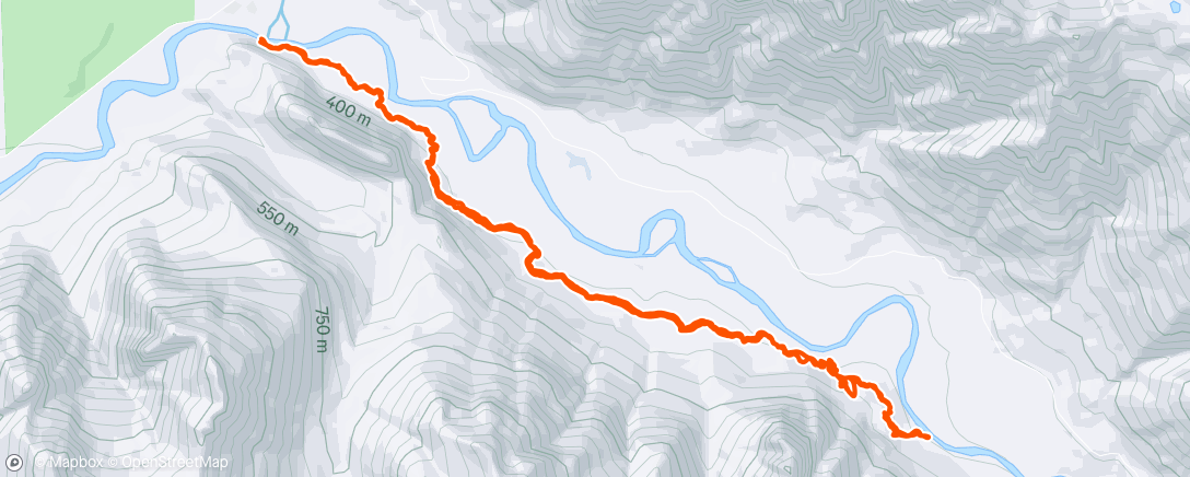 Map of the activity, Morning Hike