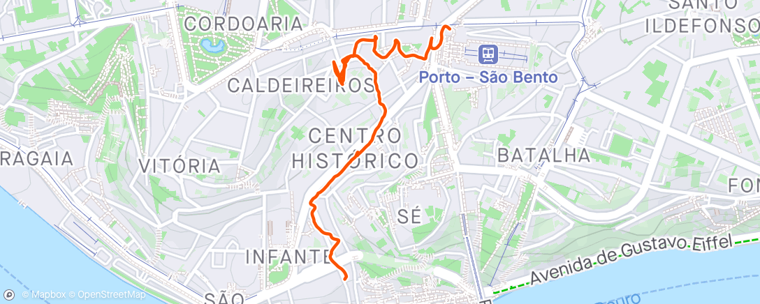 Map of the activity, Porto stroll
