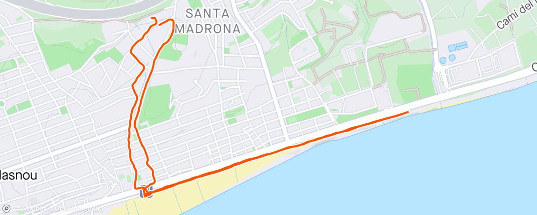 Map of the activity, Caminant pel passeig