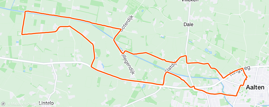 Map of the activity, Rustige duur, actief herstel training