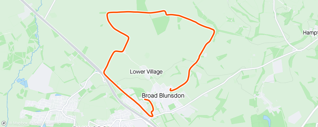 「Lower Blunsdon Circular」活動的地圖