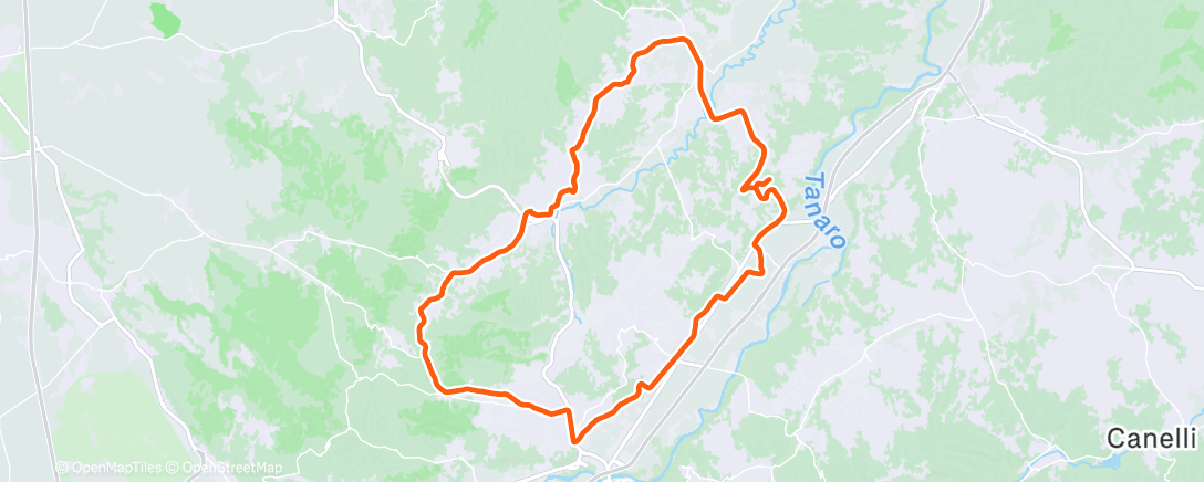 Map of the activity, Pedalata dell'ora di pranzo