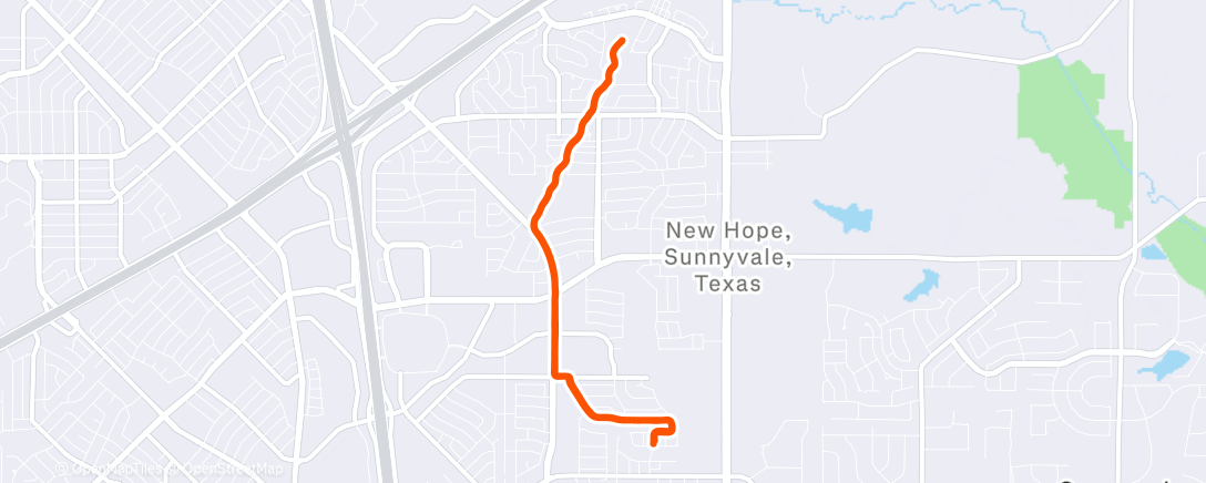 Map of the activity, Morning Run