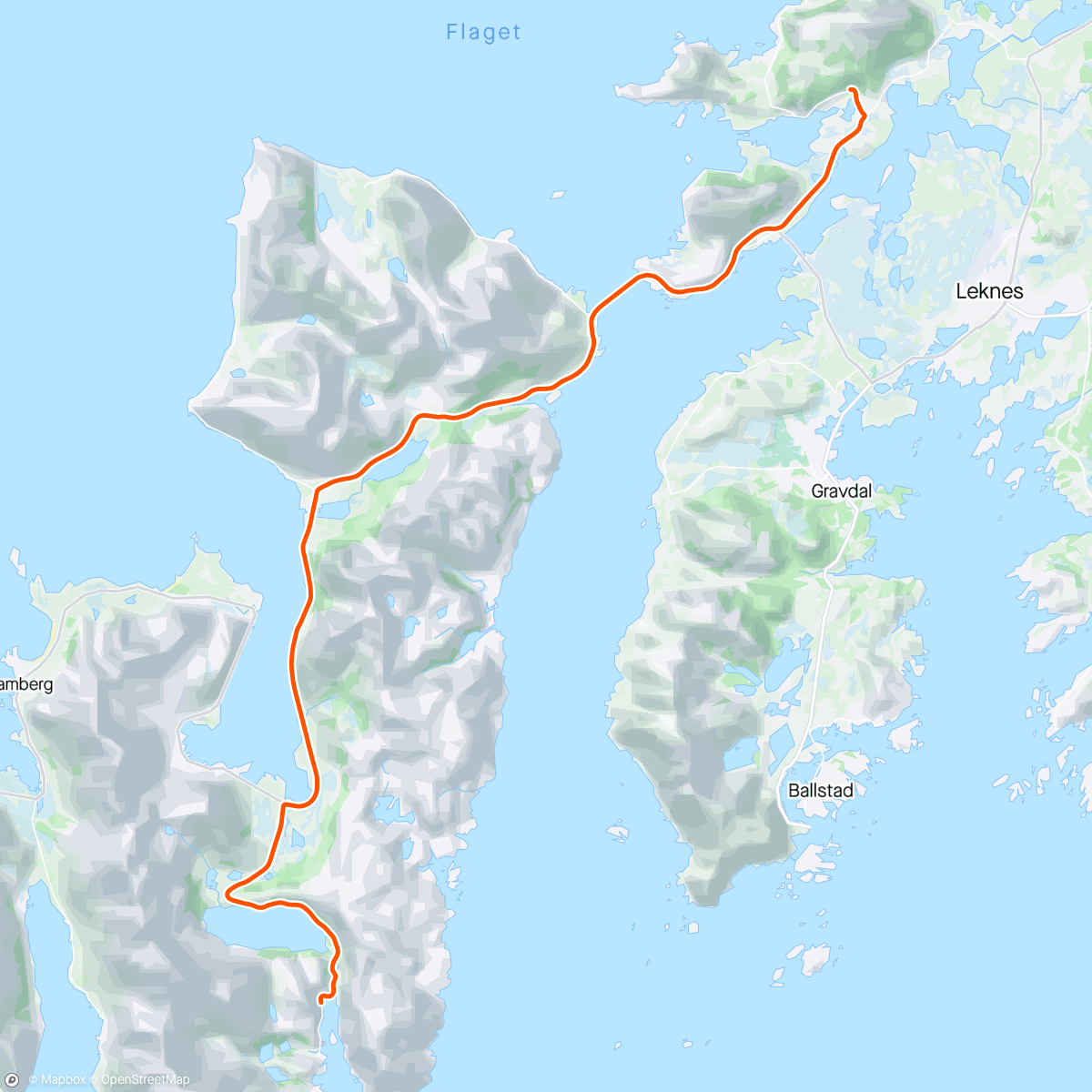 Map of the activity, ROUVY - Nusfjord to Haukland Beach | Norway
