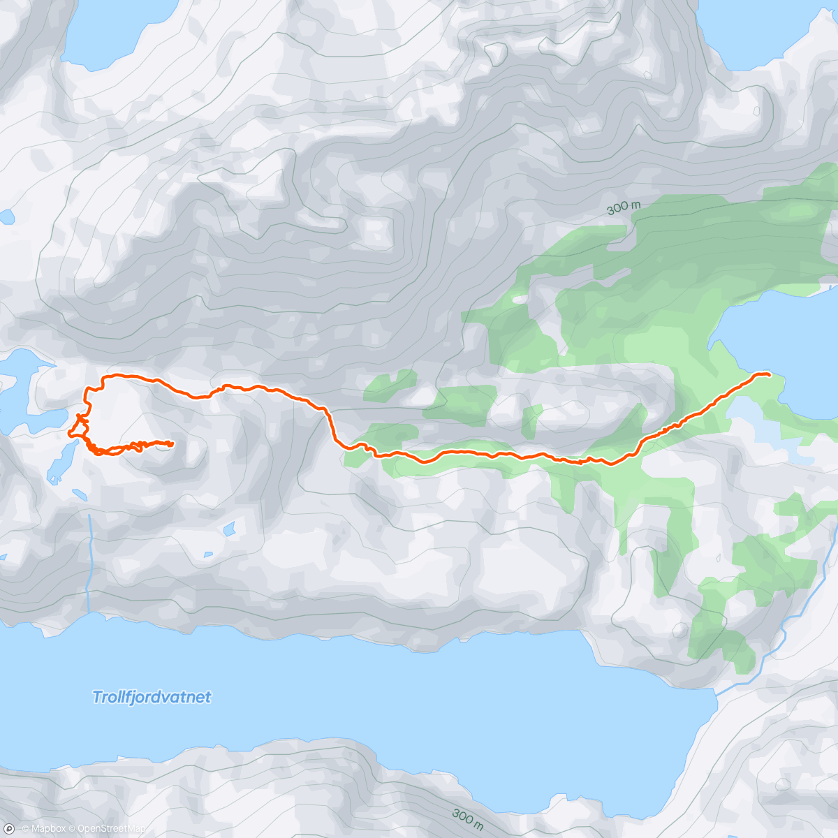 Map of the activity, Trollfjordhytta