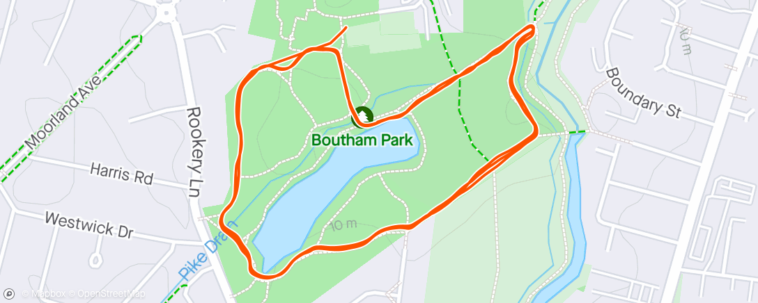 Map of the activity, Testing the legs still work at ParkRun (32:45)