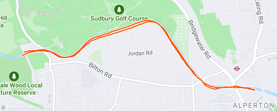 Map of the activity, 5k progressive
