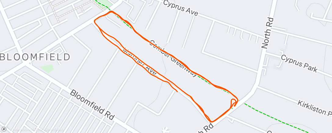 Map of the activity, Lunch Walk