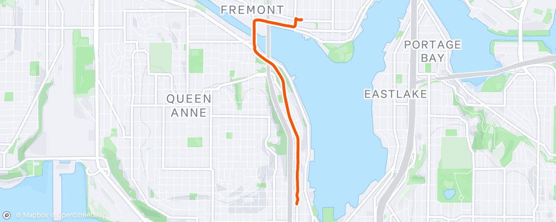 Map of the activity, Evening Ride