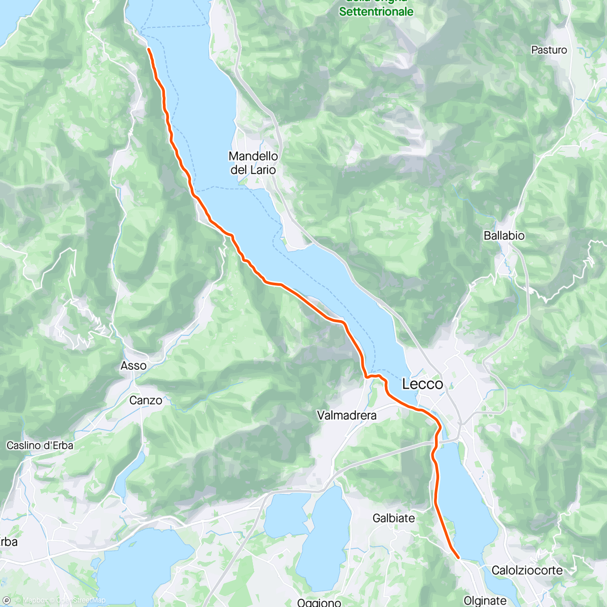 Map of the activity, Race: Along Lake Como | IT