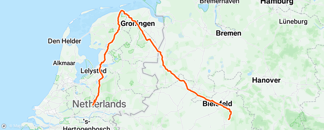 Map of the activity, VIA II day fifteen