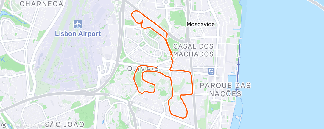 Map of the activity, Night Run